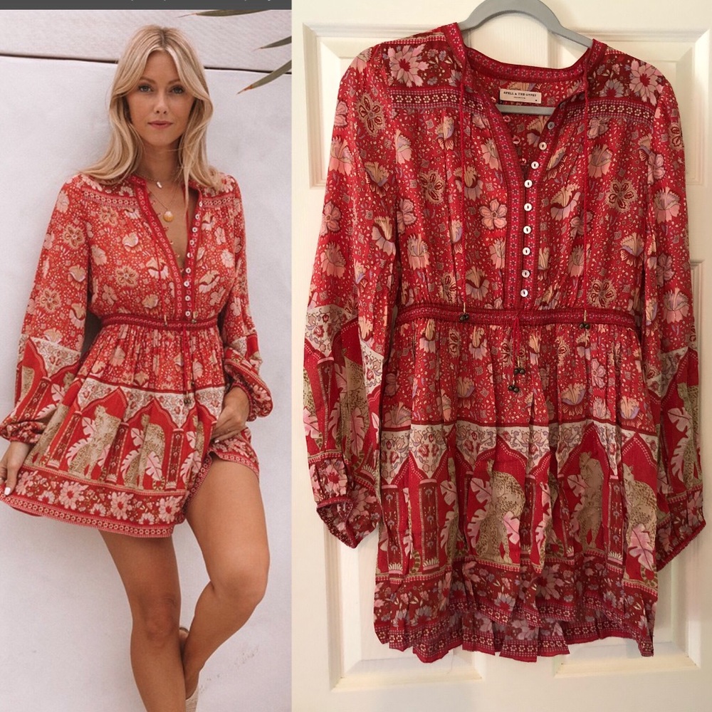 Spell Designs Poinciana Playdress Cherry NWT Med